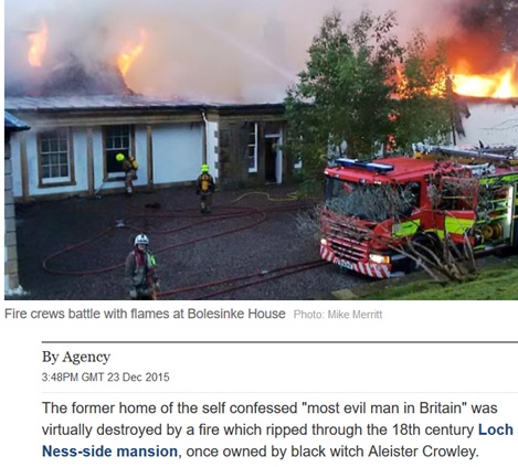 Boleskine House burns